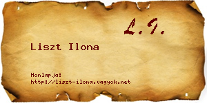 Liszt Ilona névjegykártya