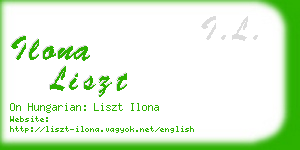 ilona liszt business card